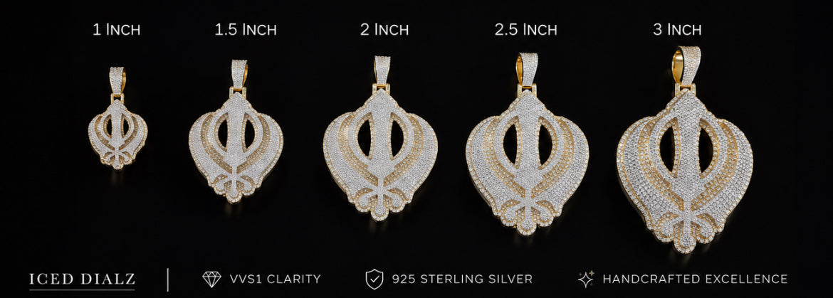 Iced VVS Diamond Khanda Pendant
