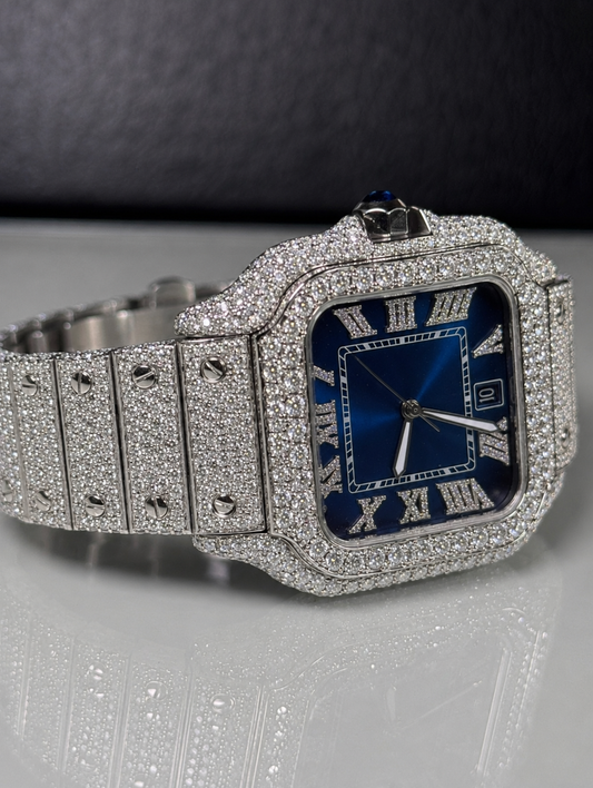Royal Blue Iced Luxury Watch