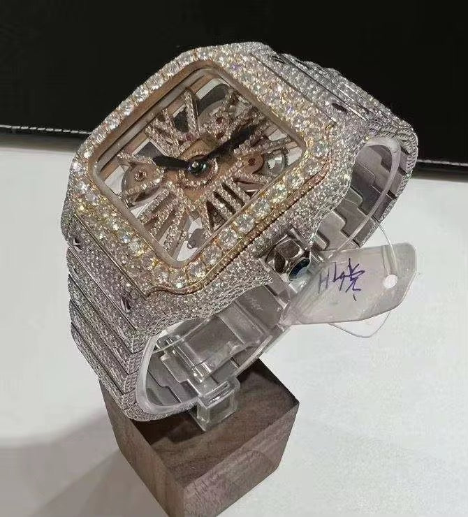 Iced Skeleton Moissanite Luxury Watch | ETA Automatic Movement | 41mm