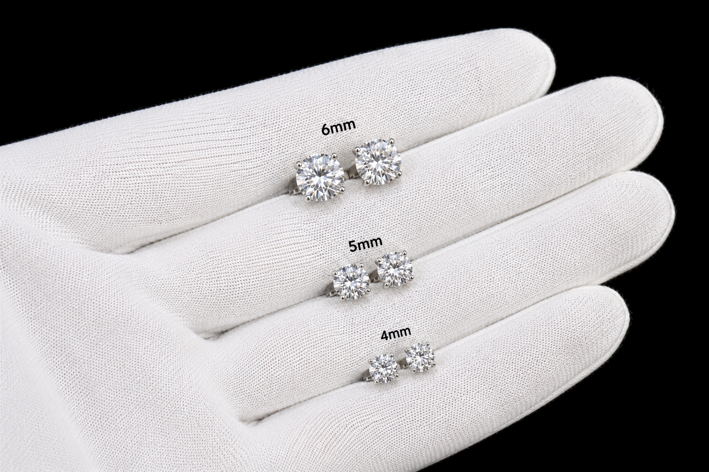 π GRA Certified Moissanite Stud Earrings | VVS1 | Passes Diamond Tester