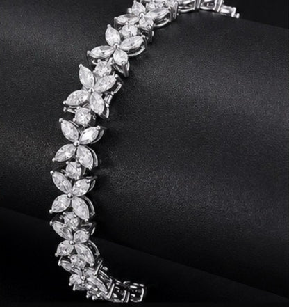 Marquise Diamond Flower Bracelet