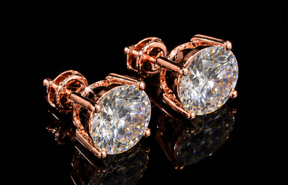 💎 GRA Certified Moissanite Stud Earrings | VVS1 | Passes Diamond Tester