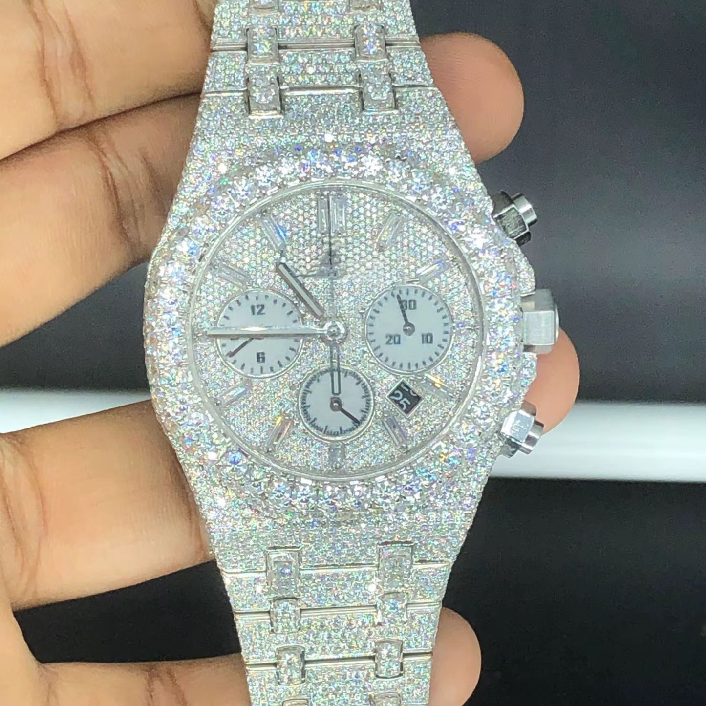 Glacier Chronograph Lab Diamond Watch | ETA Movement | 41mm
