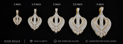 Iced VVS Diamond Khanda Pendant