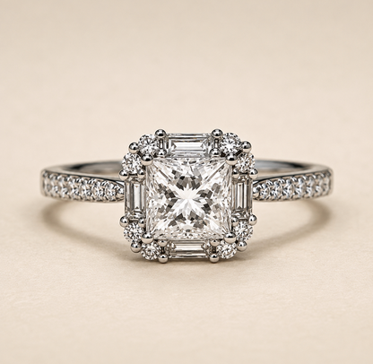 Princess Cut Moissanite Ring