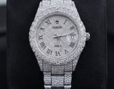All White Iced Out Watch