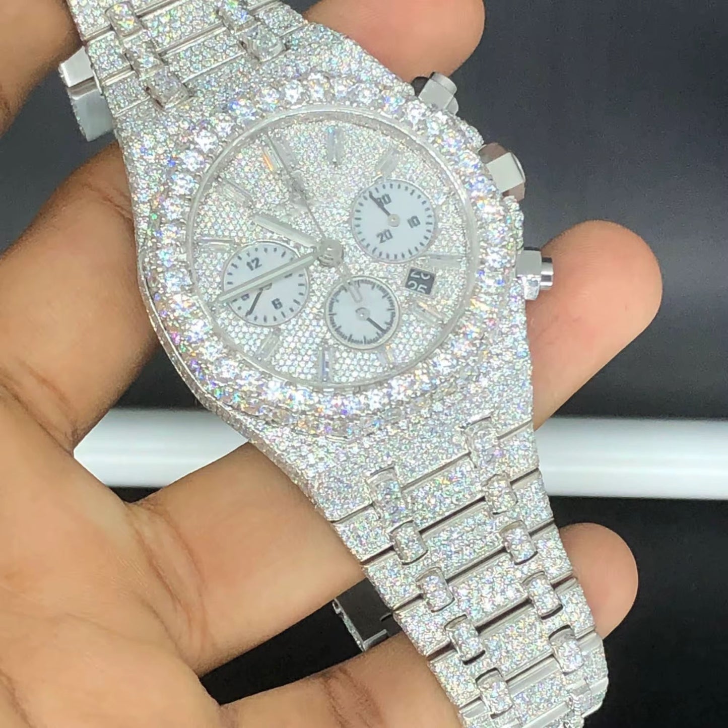 Glacier Chronograph Lab Diamond Watch | ETA Movement | 41mm
