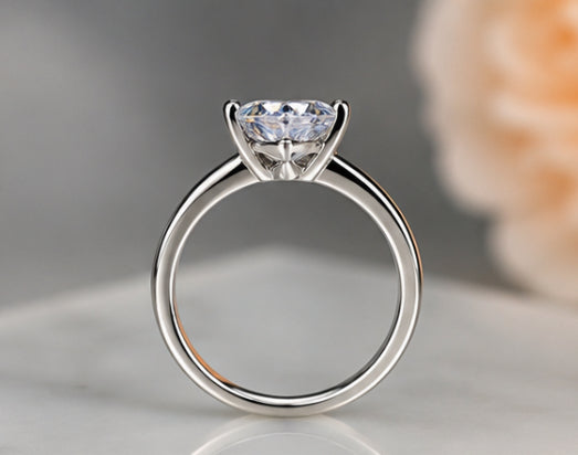 Classic Heart Cut Moissanite Ring