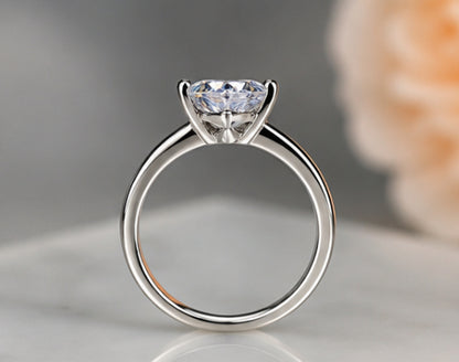 Classic Heart Cut Moissanite Ring