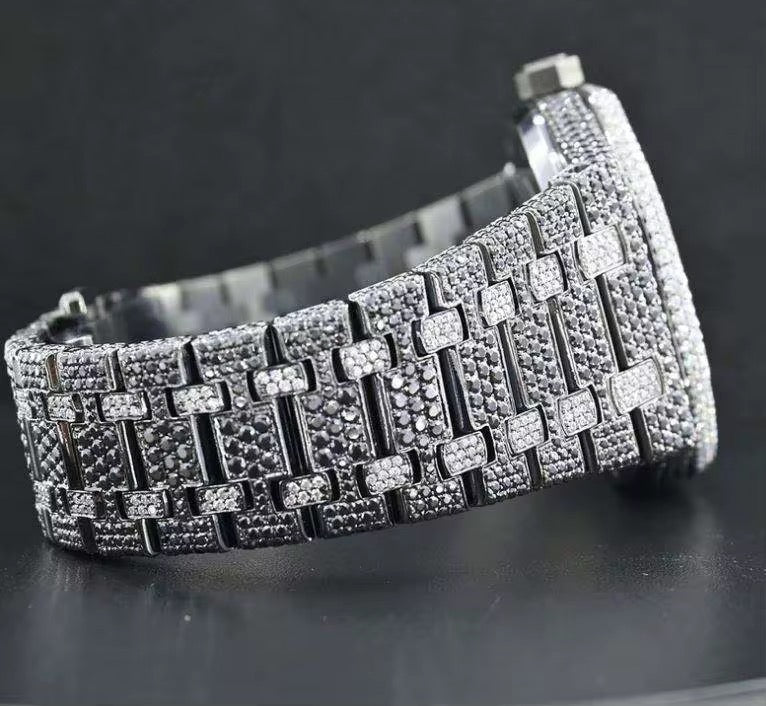 Iced Moissanite Luxury Watch | ETA Automatic Movement | 46mm