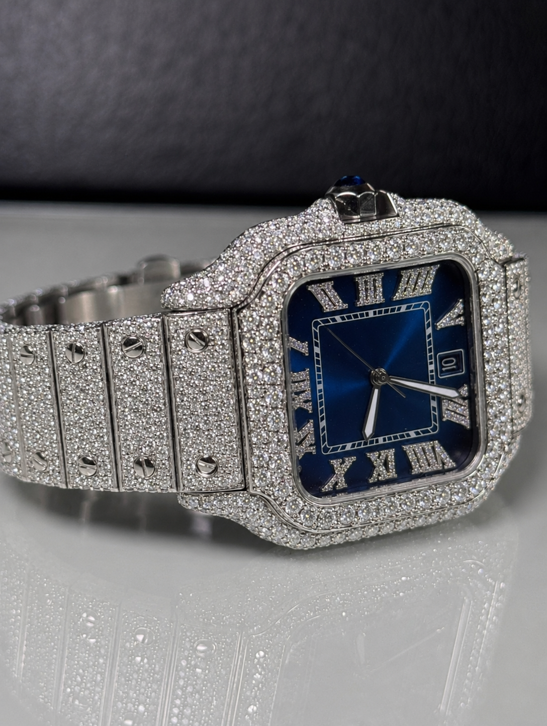 Royal Blue Iced Luxury Watch