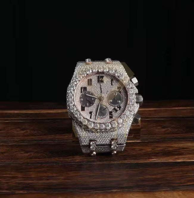 Midnight Frost Chronograph | Moissanite Edition | 46mm