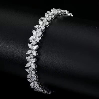 Marquise Diamond Flower Bracelet