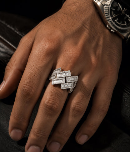 Iced Baguette Ring