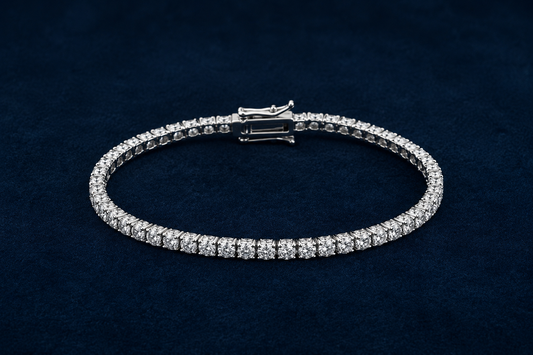 VVS D Color Moissanite Tennis Bracelet | 925 Sterling Silver