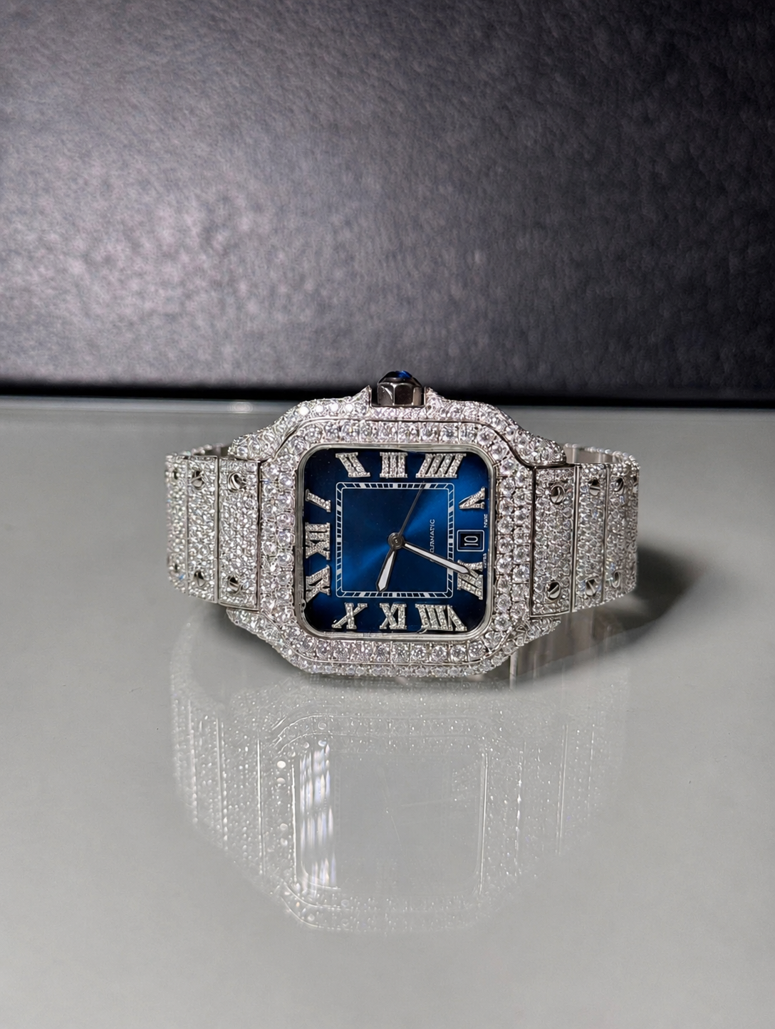 Royal Blue Iced Luxury Watch
