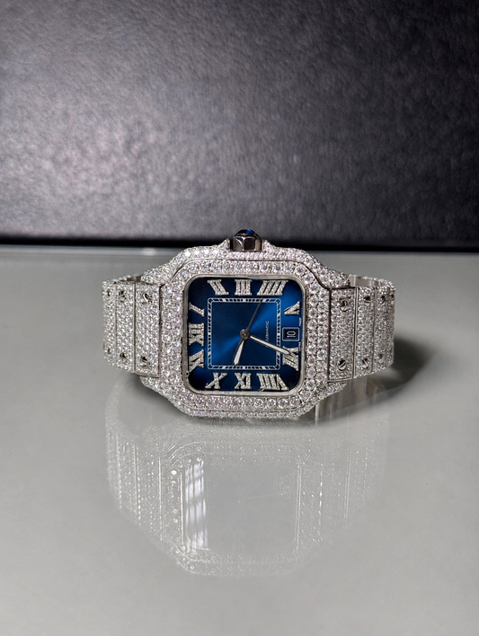 Royal Blue Iced Luxury Watch