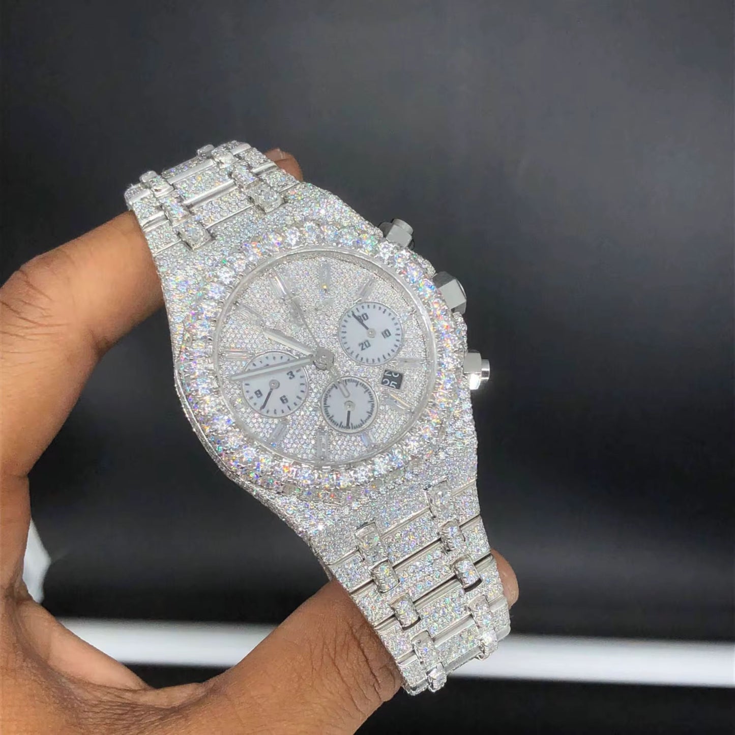 Glacier Chronograph Lab Diamond Watch | ETA Movement | 41mm