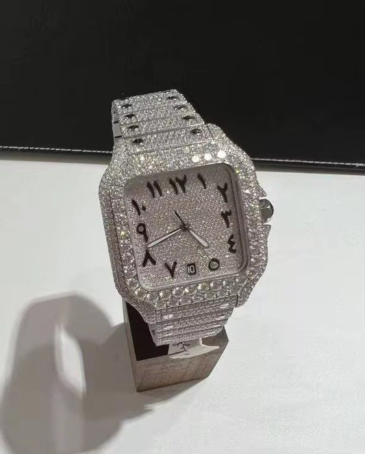 Arabic Ice Automatic Watch | Moissanite Edition | 41mm