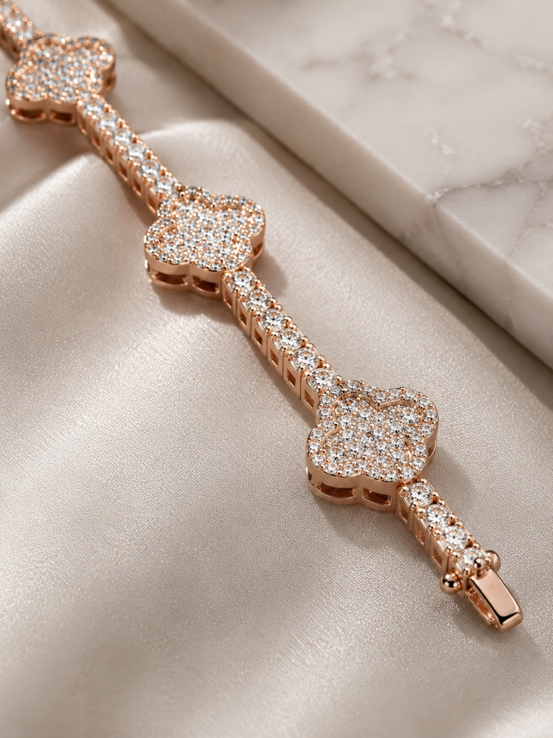 Iced Clover Bracelet
