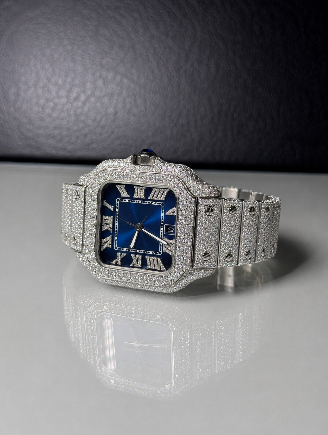 Royal Blue Iced Luxury Watch