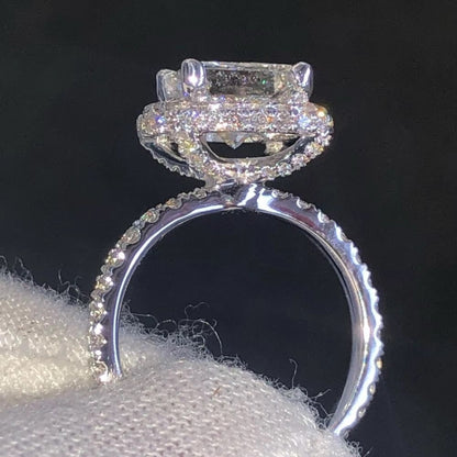 Princess Cut Lab Diamond Halo Ring