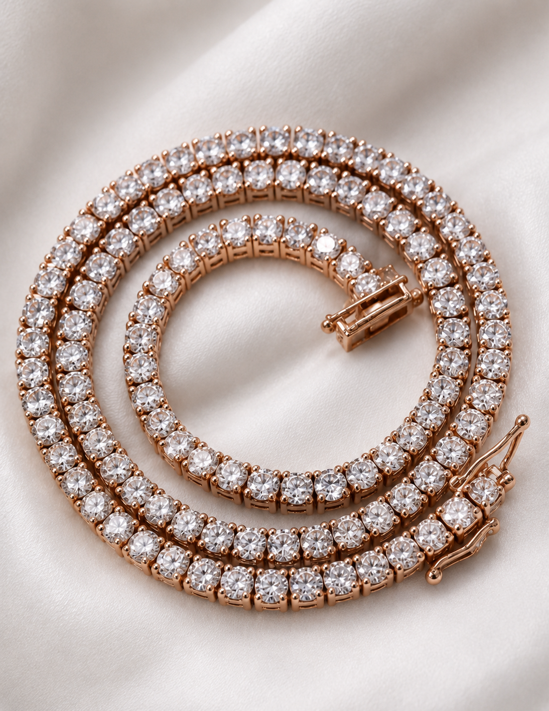 💎 Iced Moissanite Tennis Chain – Passes Diamond Tester GRA Certified| 3 Colors Available