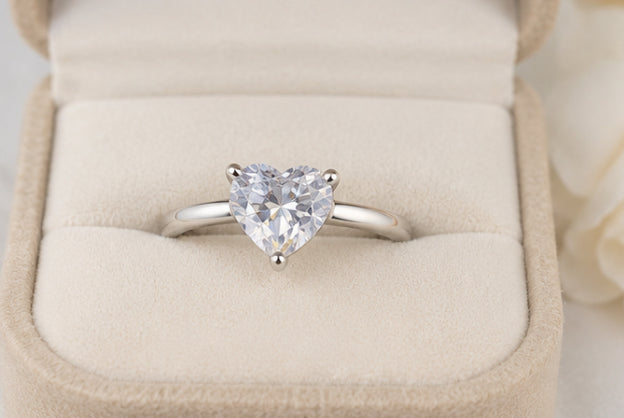 Classic Heart Cut Moissanite Ring