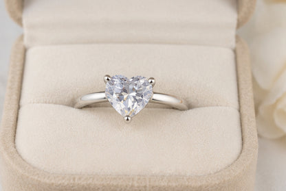 Classic Heart Cut Moissanite Ring