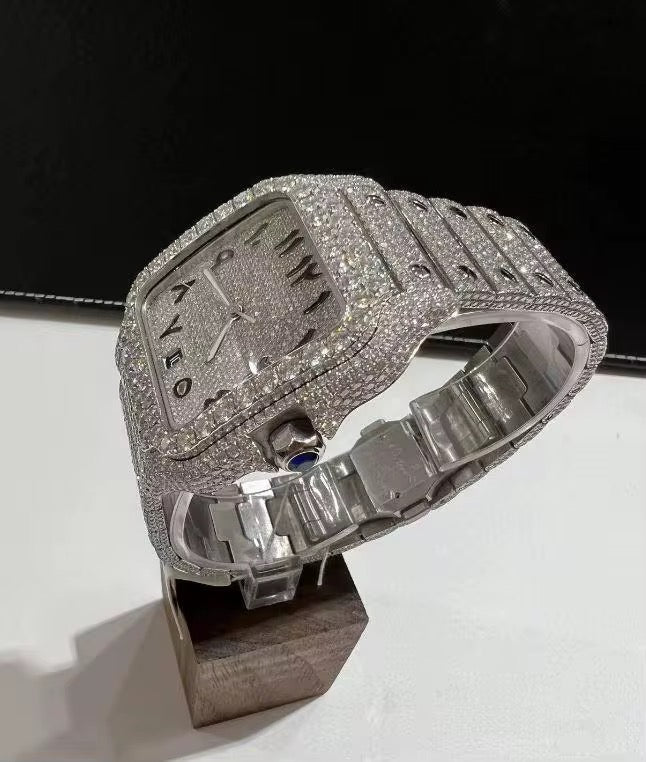 Arabic Ice Automatic Watch | Moissanite Edition | 41mm