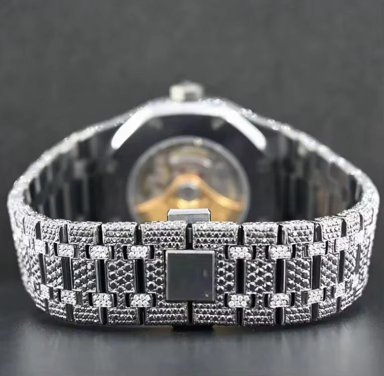 Iced Moissanite Luxury Watch | ETA Automatic Movement | 46mm