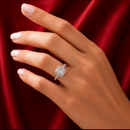 Princess Cut Moissanite Ring