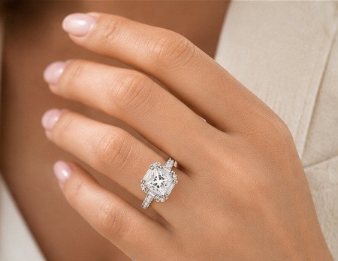 Princess Cut Moissanite Ring