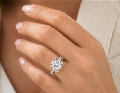 Princess Cut Moissanite Ring