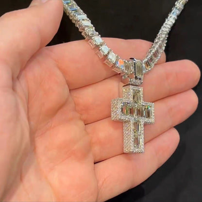 Baguette Cross Pendant