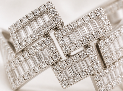 Iced Baguette Ring