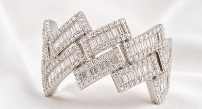 Iced Baguette Ring