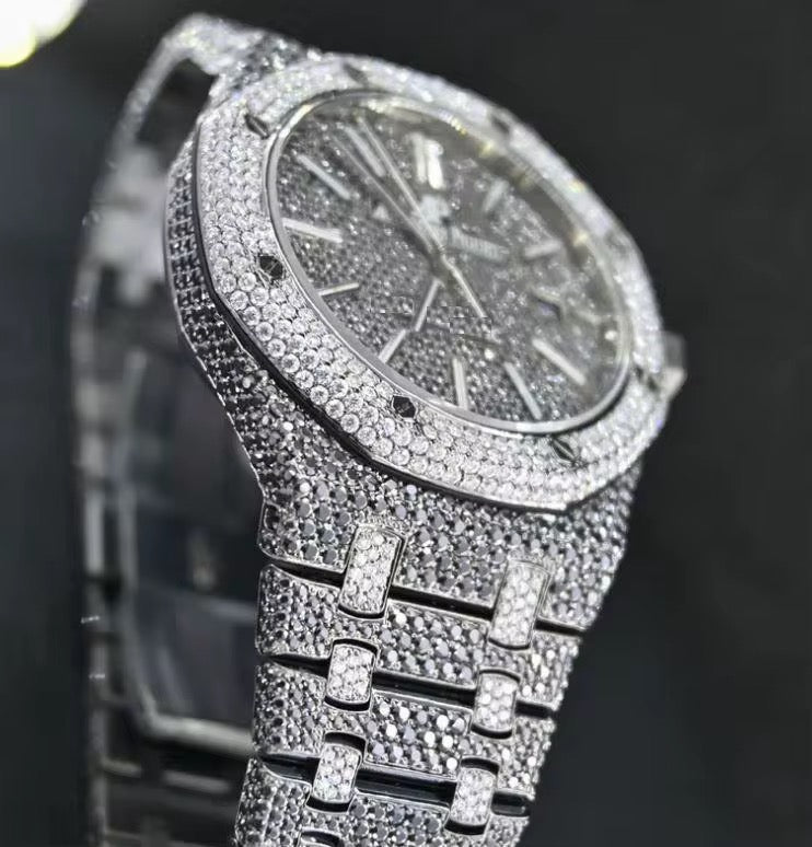 Iced Moissanite Luxury Watch | ETA Automatic Movement | 46mm