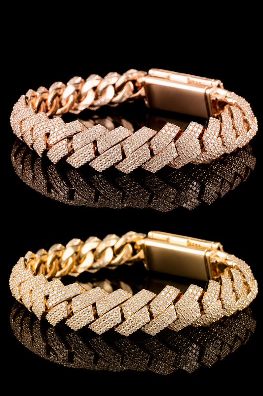 💎 Handcrafted Moissanite Cuban Bracelet – Diamond Tester Passes | Premium VVS Stones