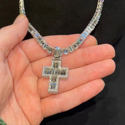 Baguette Cross Pendant