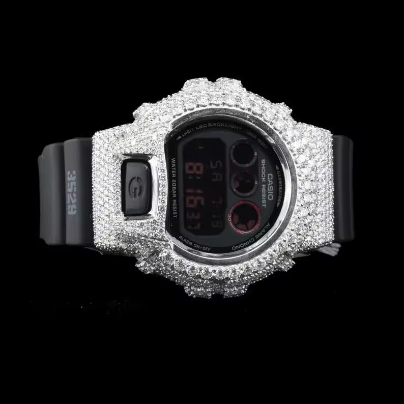 Custom Iced Black G-Shock Watch