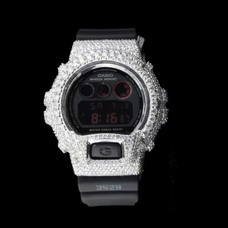 Custom Iced Black G-Shock Watch