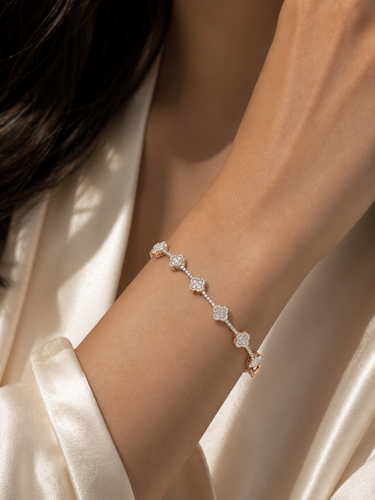 Iced Clover Bracelet