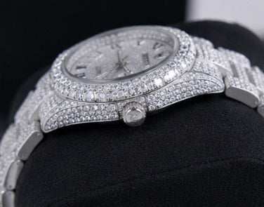 All White Iced Out Watch