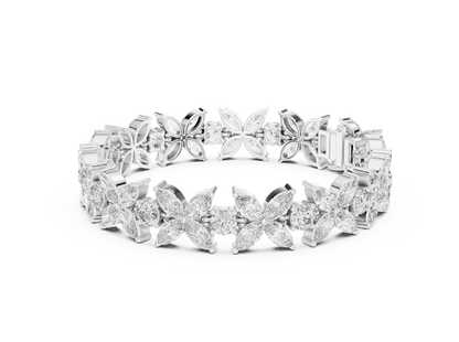 Marquise Diamond Flower Bracelet