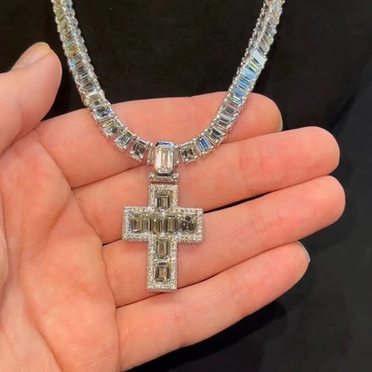 Baguette Cross Pendant