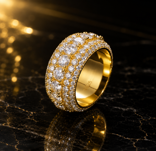 3-Row Pavé Eternity Ring