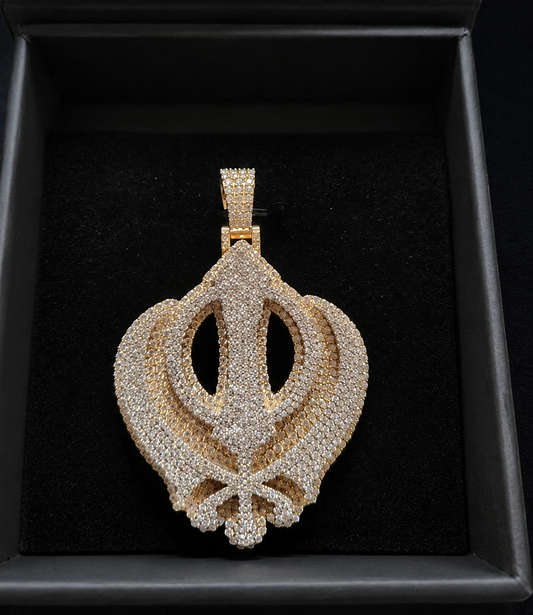 Iced VVS Diamond Khanda Pendant