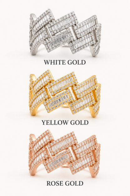 Iced Baguette Ring