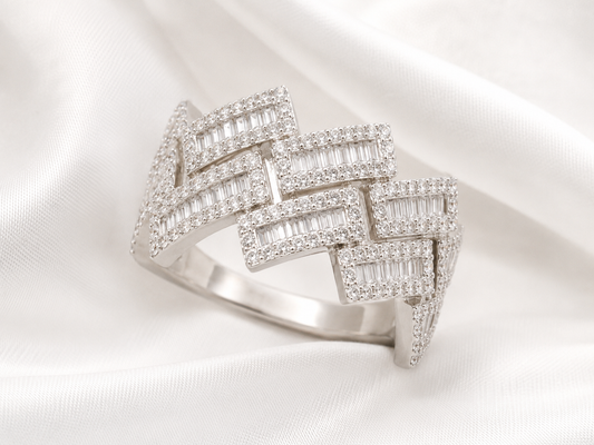 Iced Baguette Ring